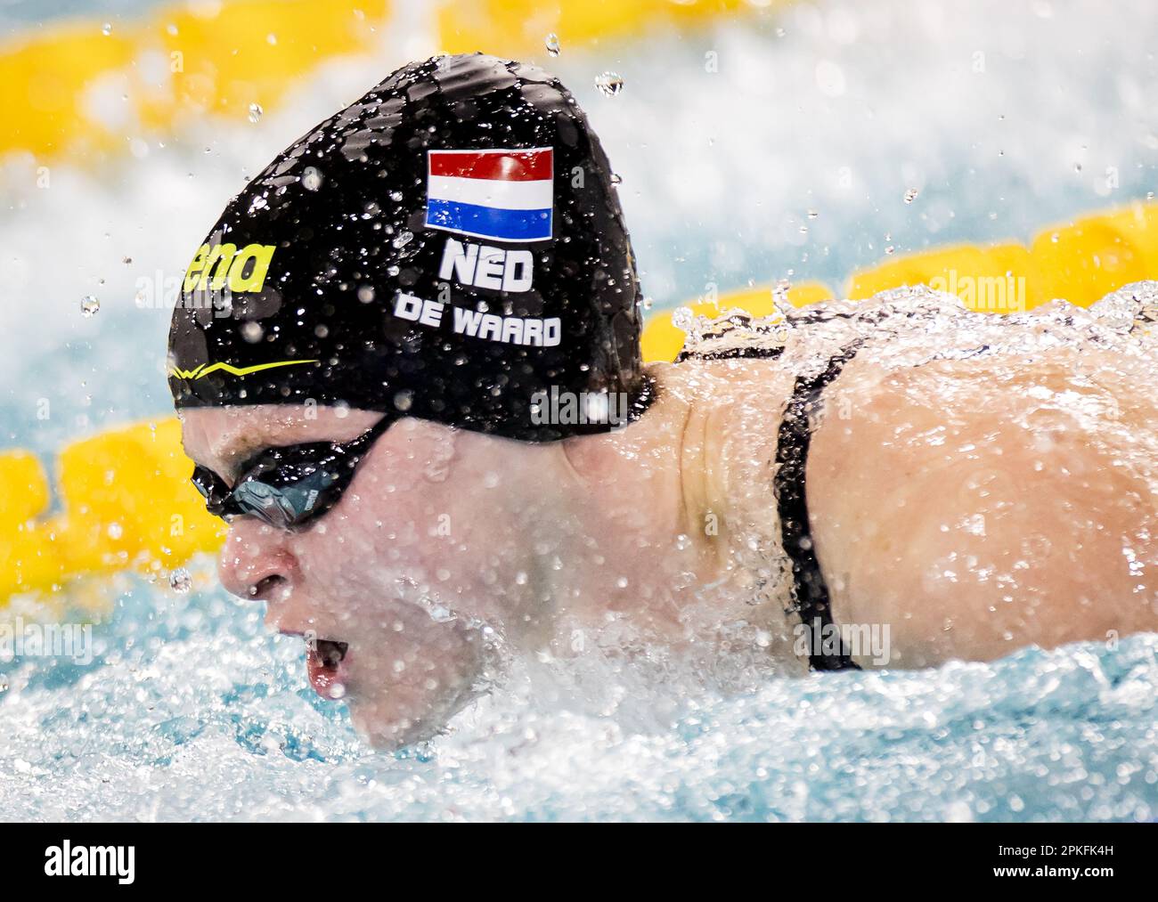 EINDHOVEN Maaike de Waard in action on the 100 meter butterfly during