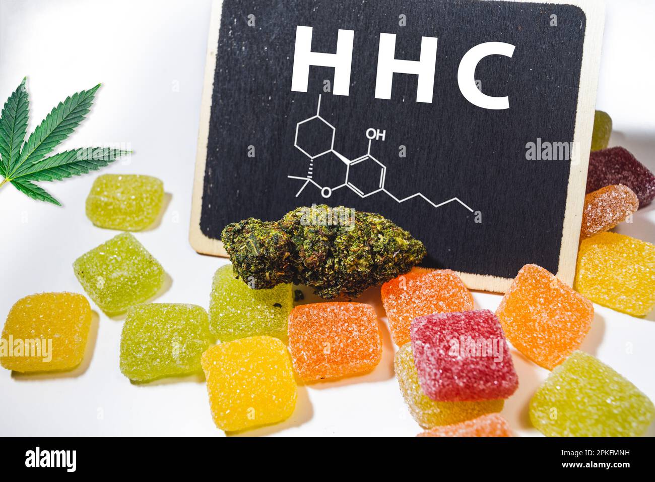 Medical Marijuana Edibles, Candies Infused with HHC Cannabis in food industry Stock Photo - Alamy