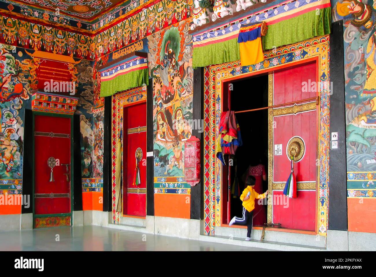 Door Of Rumtek Monastery,also Called The Dharma Chakra Centre,is A ...