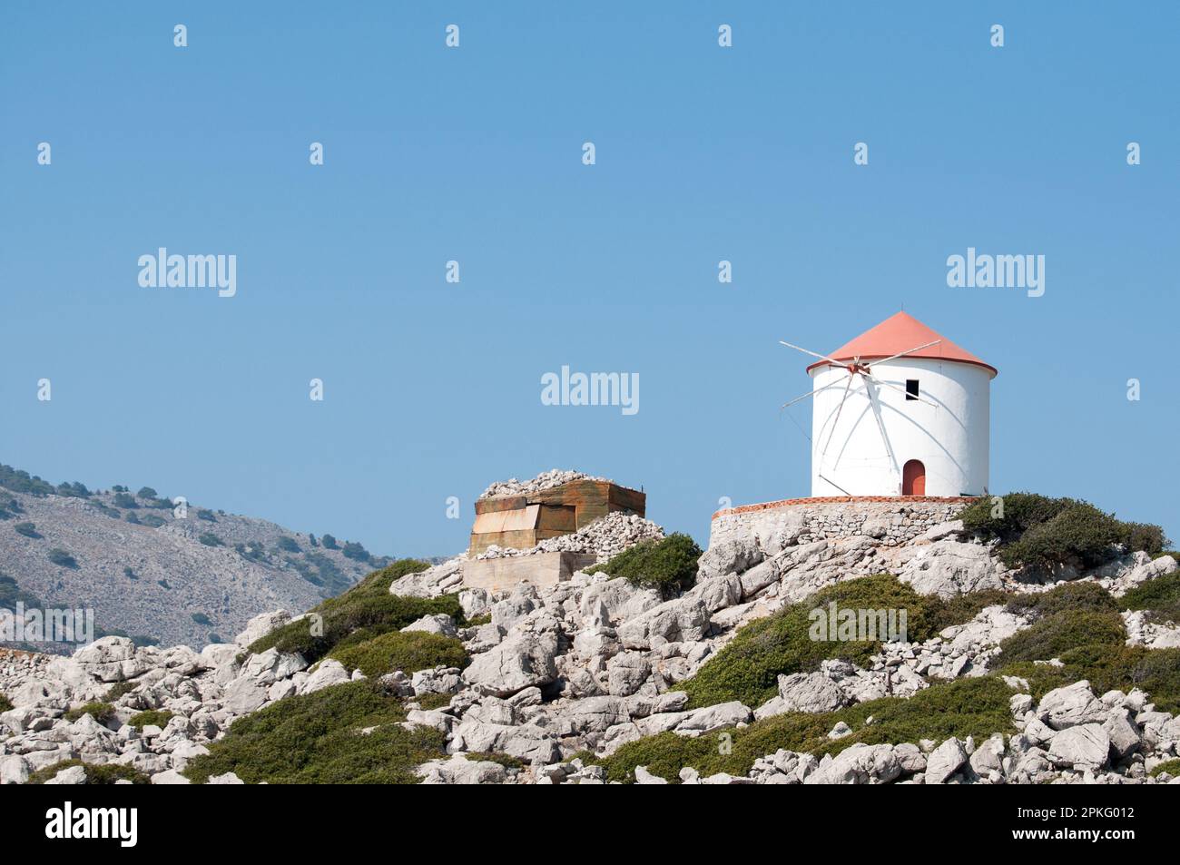 Greece, Simi Island, landscape of island in summer time. Credits: Andrea Pinna Stock Photo
