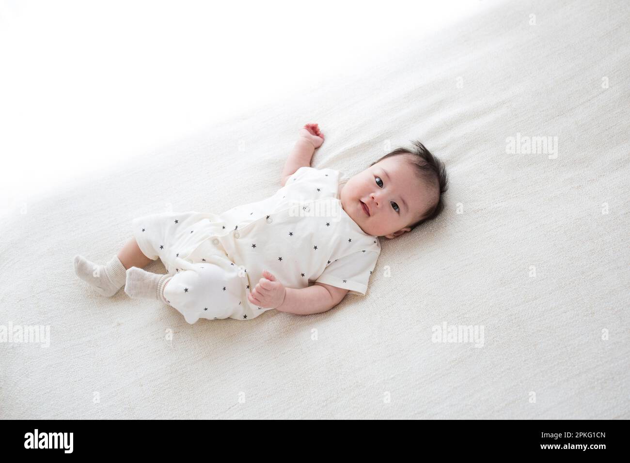 baby-sleeping-on-back-stock-photo-alamy
