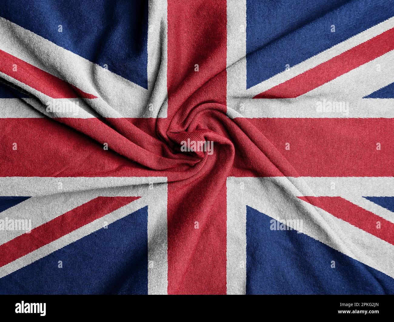 Fabric Flag of the United Kingdom, National Flag of the United Kingdom Stock Photo