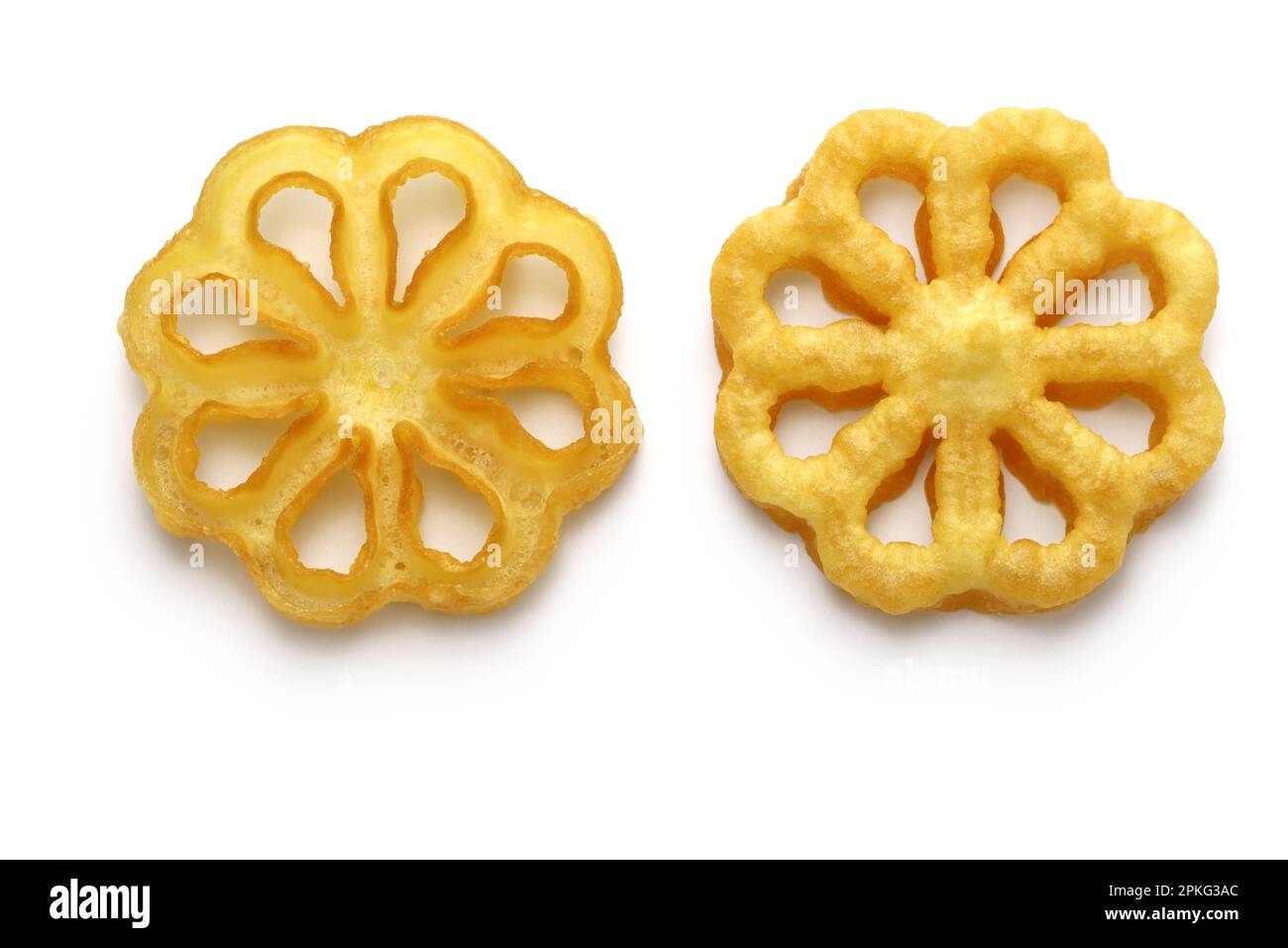 rosette cookie: flower cookie front and back Stock Photo