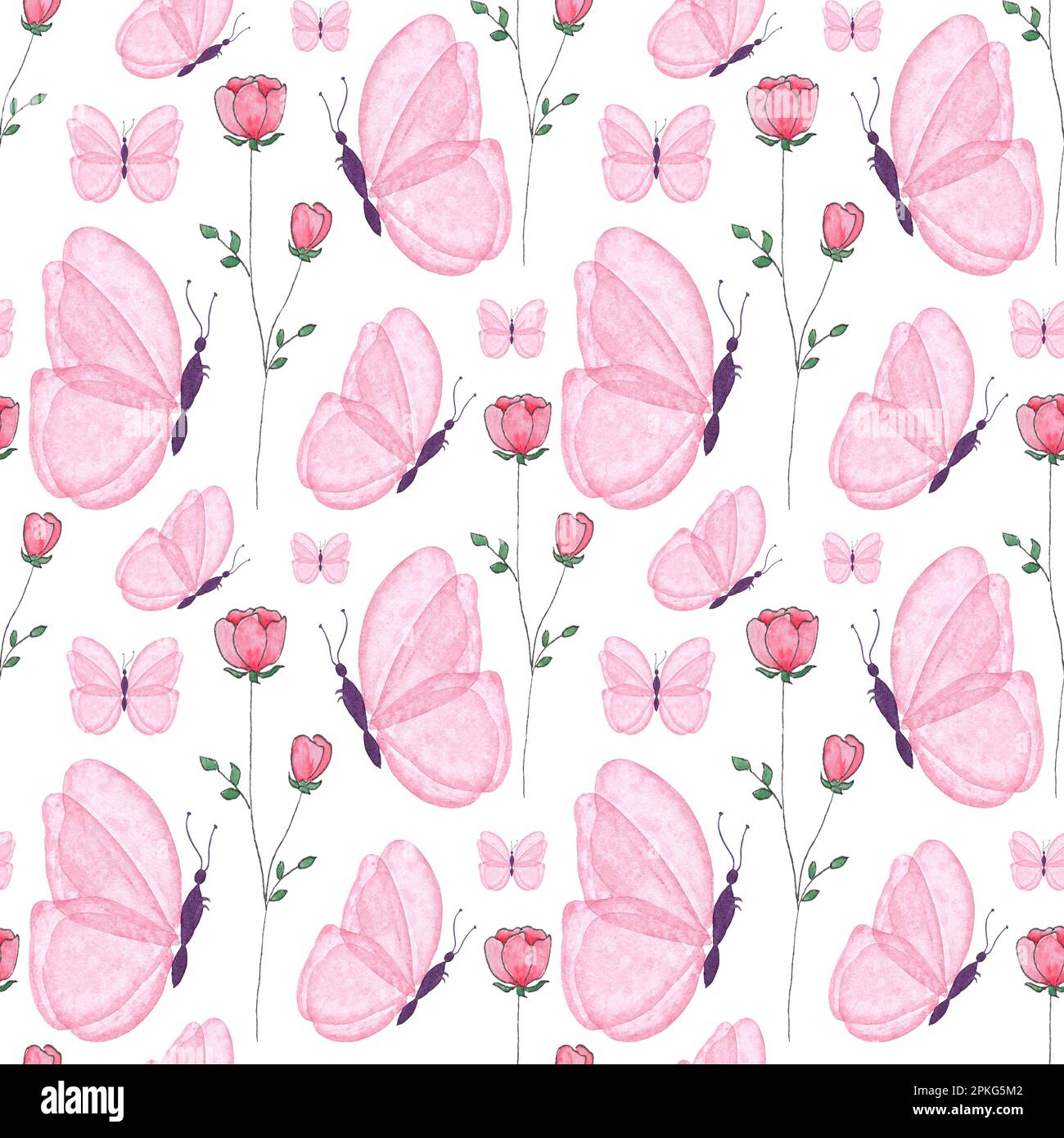 Pink And White Butterfly Wallpaper