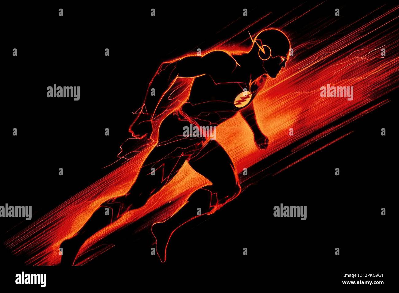 The Flash Inside The Speed Force Stock Photo Alamy