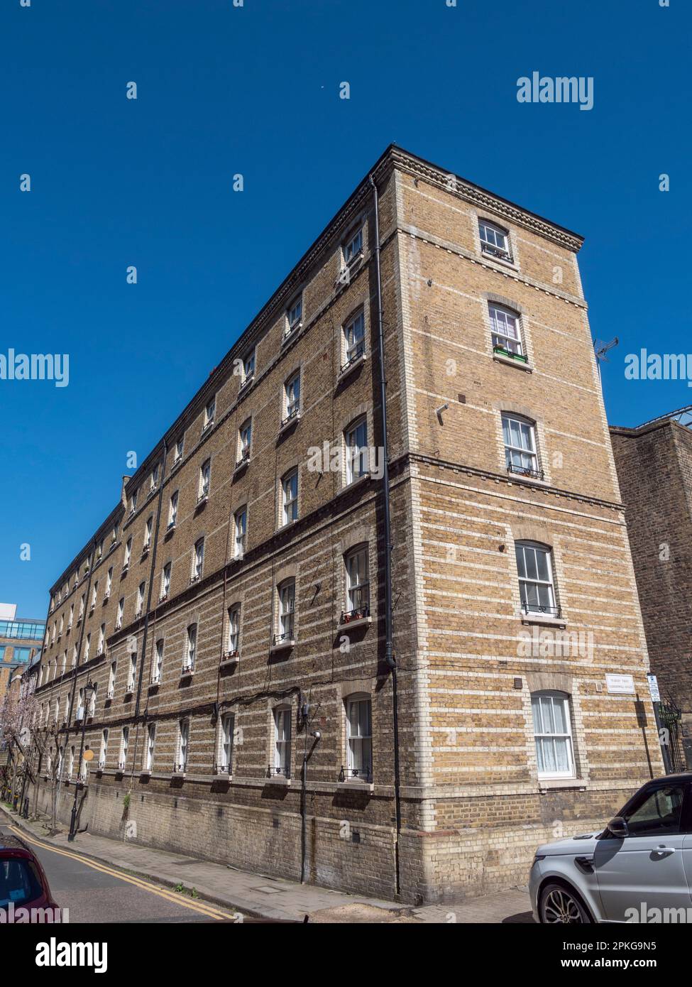 One of ten Victorian flat blocks making up the Peabody Trust, Clerkenwell Estate, Farringdon