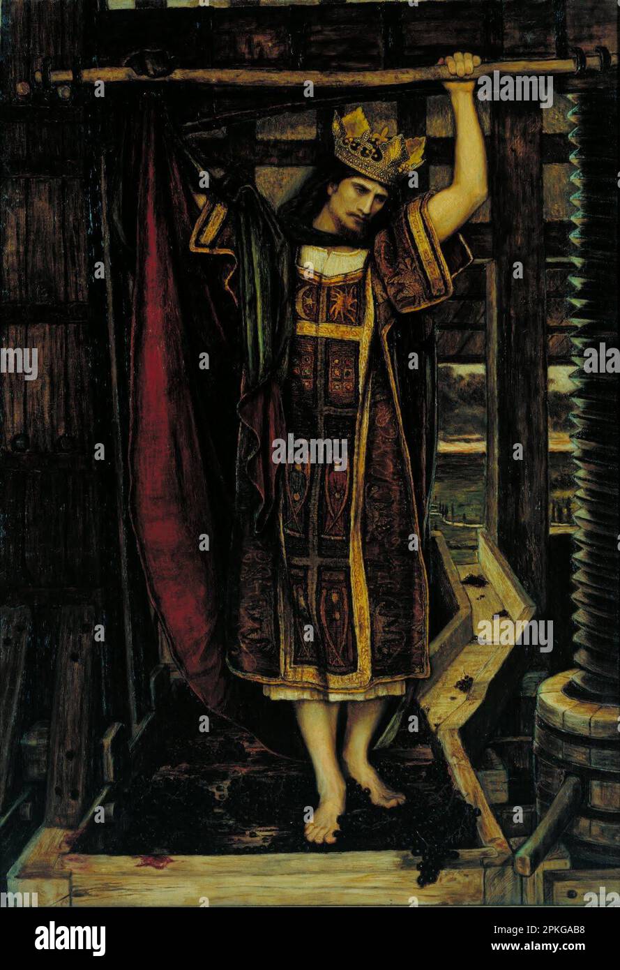 The Wine Press 1864 by John Roddam Spencer Stanhope Stock Photo - Alamy