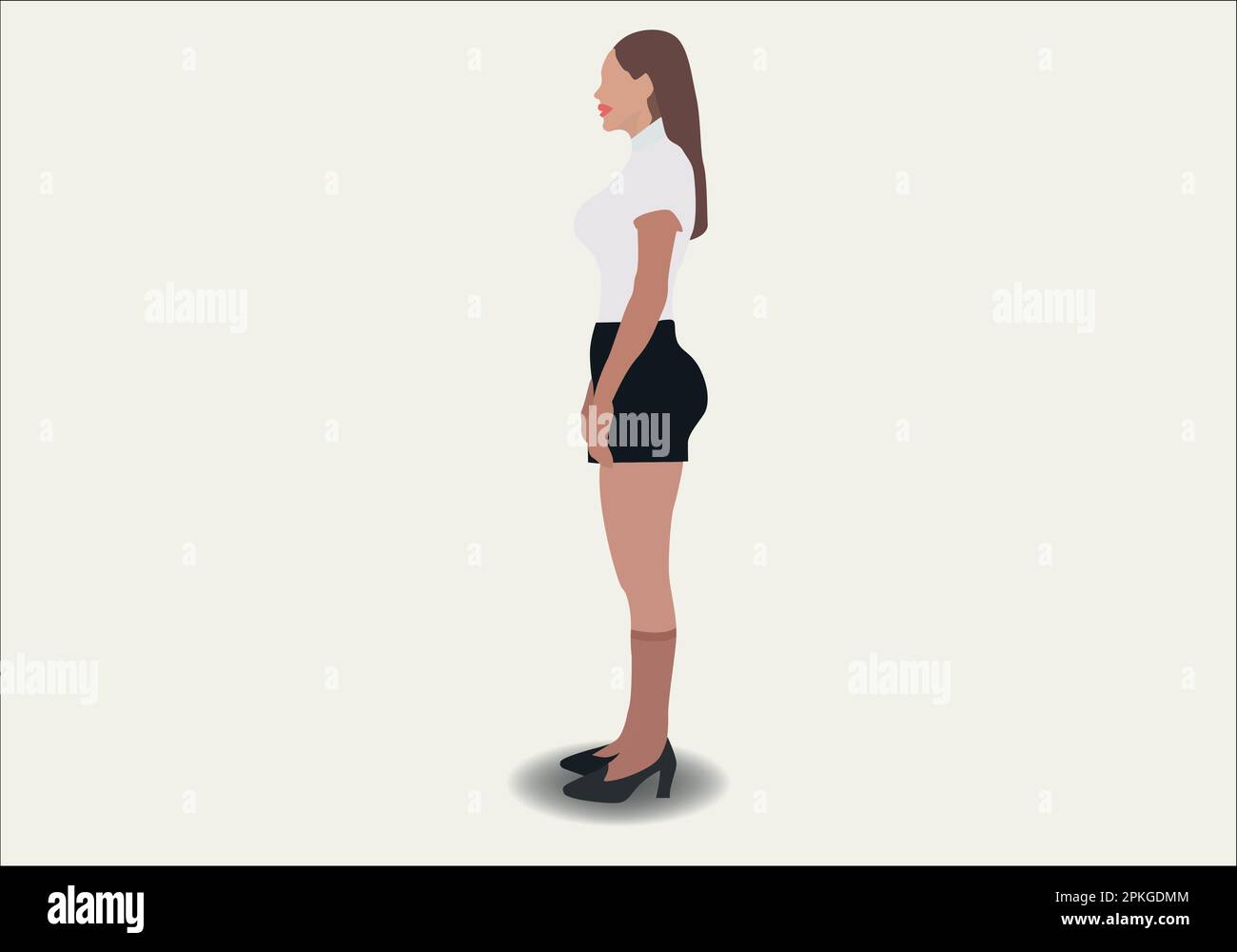 Female cartoon character wearing mini skirt Stock Vector Image & Art