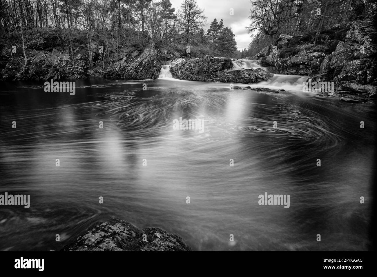 Cassley Waterfalls, Sutherland, Scotland Stock Photo Alamy