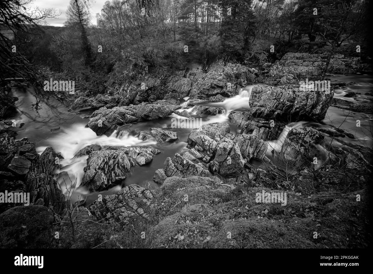 Cassley Waterfalls, Sutherland, Scotland Stock Photo Alamy