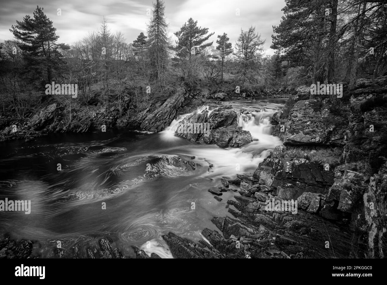 Cassley Waterfalls, Sutherland, Scotland Stock Photo Alamy