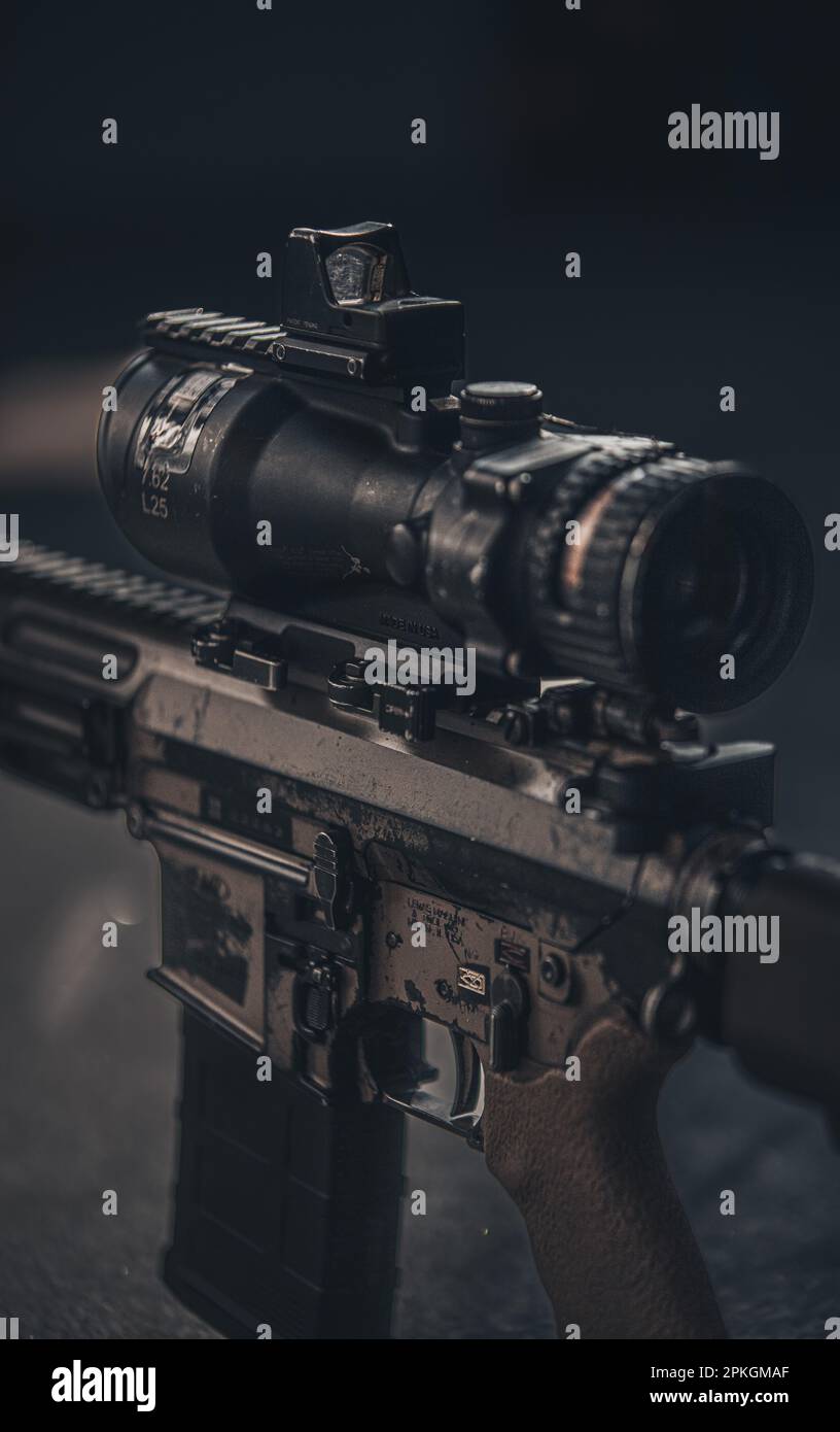 A Sharpshooter rifle of a British Army Stock Photo Alamy