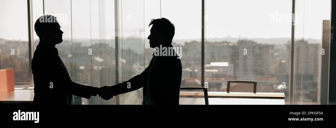 Business male partnership handshake. Photo handshaking process ...