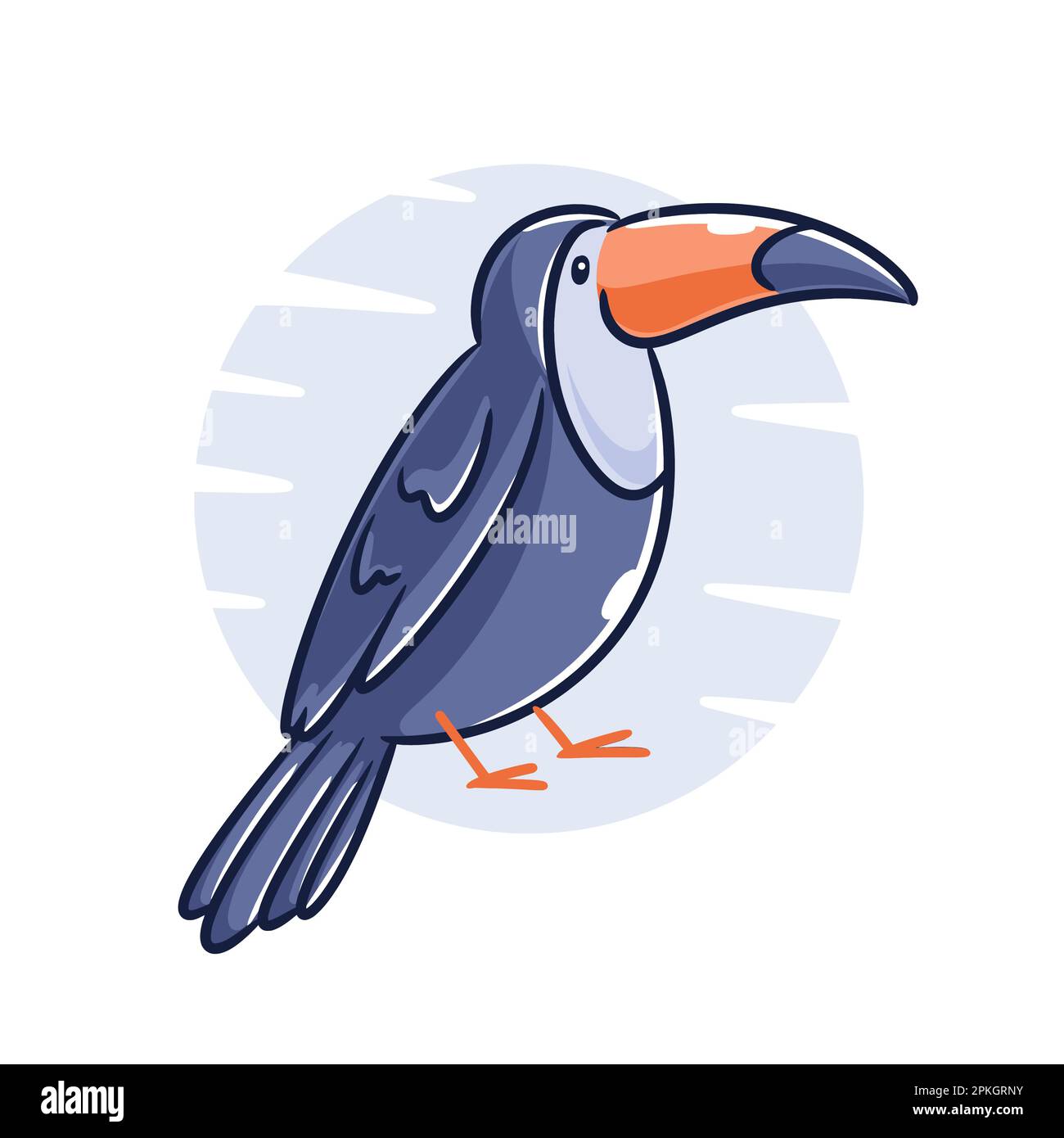 Cute toucan animal cartoon design Stock Vector
