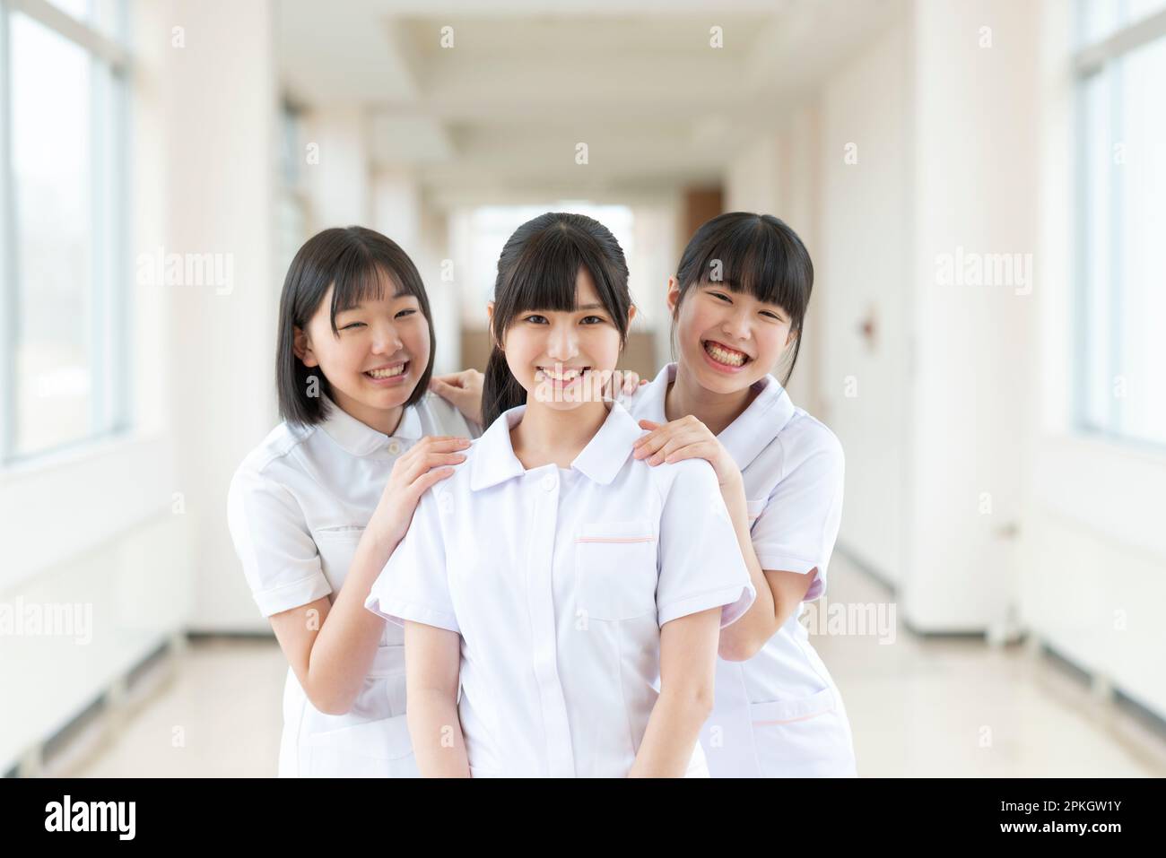 Smiling nursing student Stock Photo