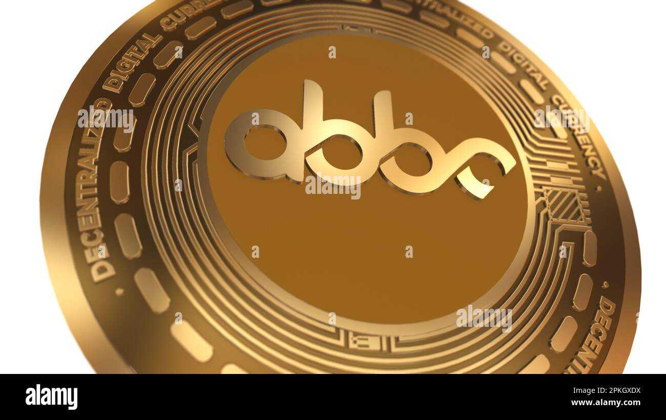 3D Render of Abbc Coin Cryptocurrency Sign Isolated on a White Background  Stock Photo - Alamy