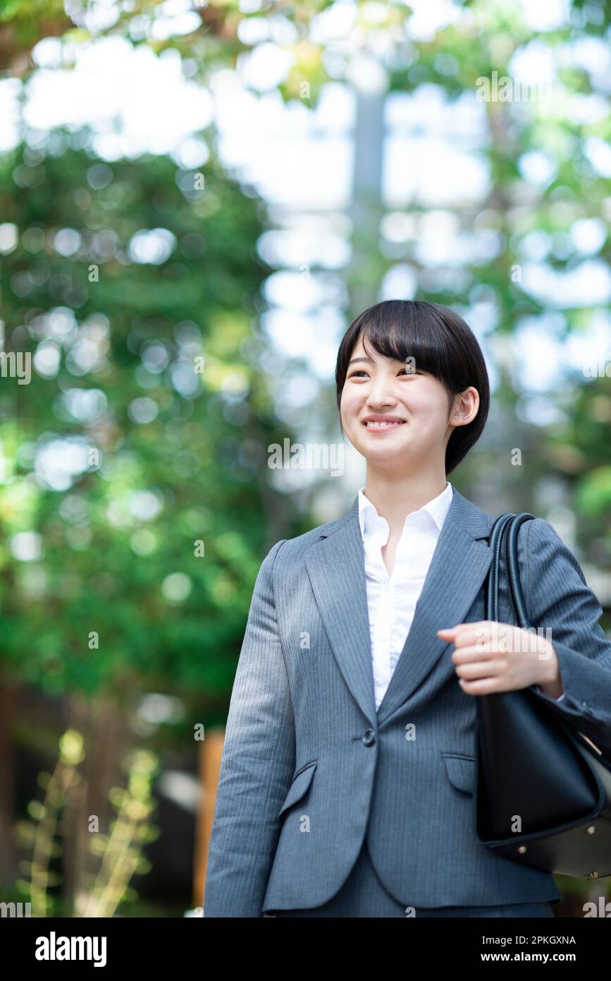 Businesswoman smiling Stock Photo