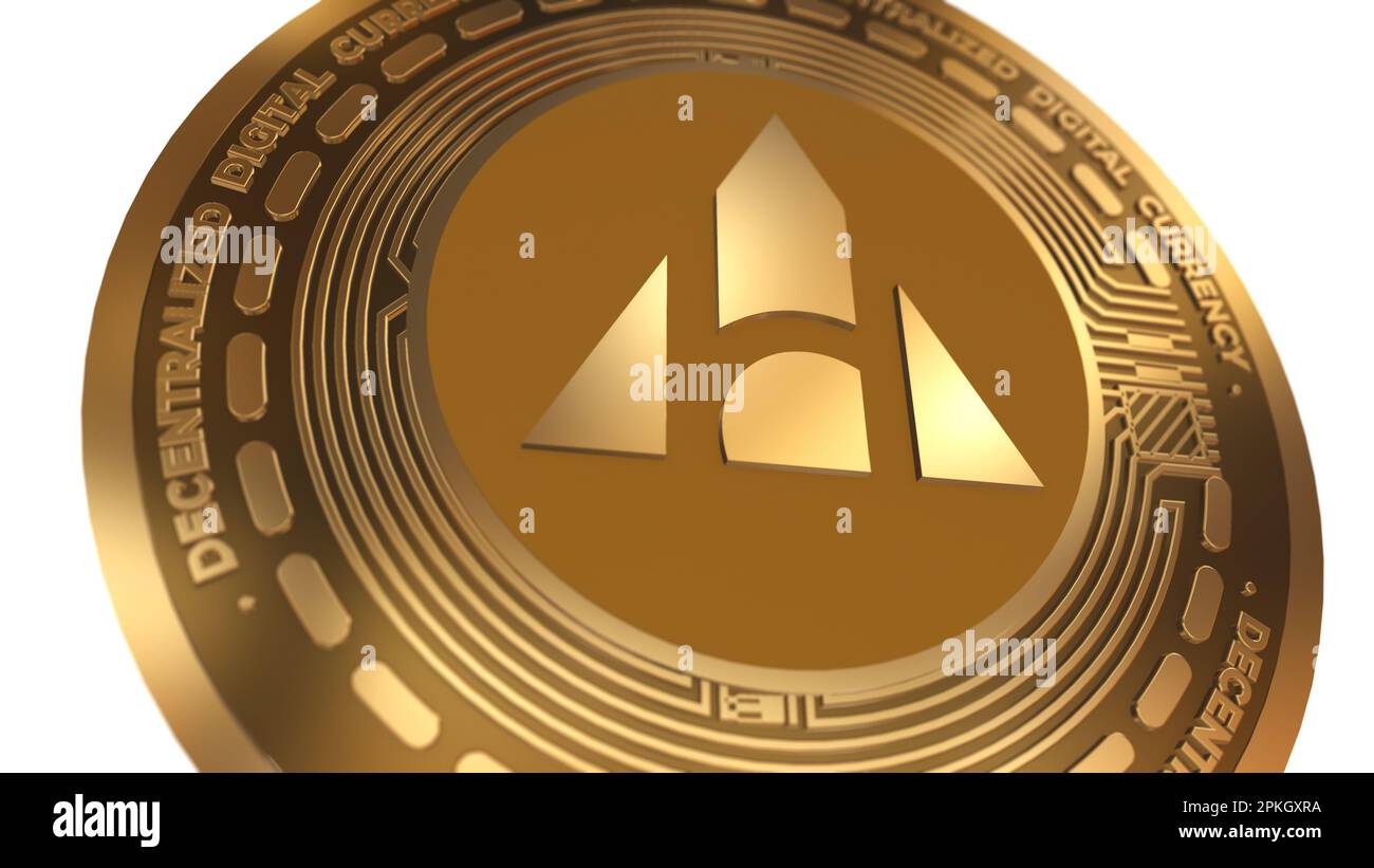 3D Render of Alchemy Pay Ach Cryptocurrency Sign Isolated on a White  Background Stock Photo - Alamy