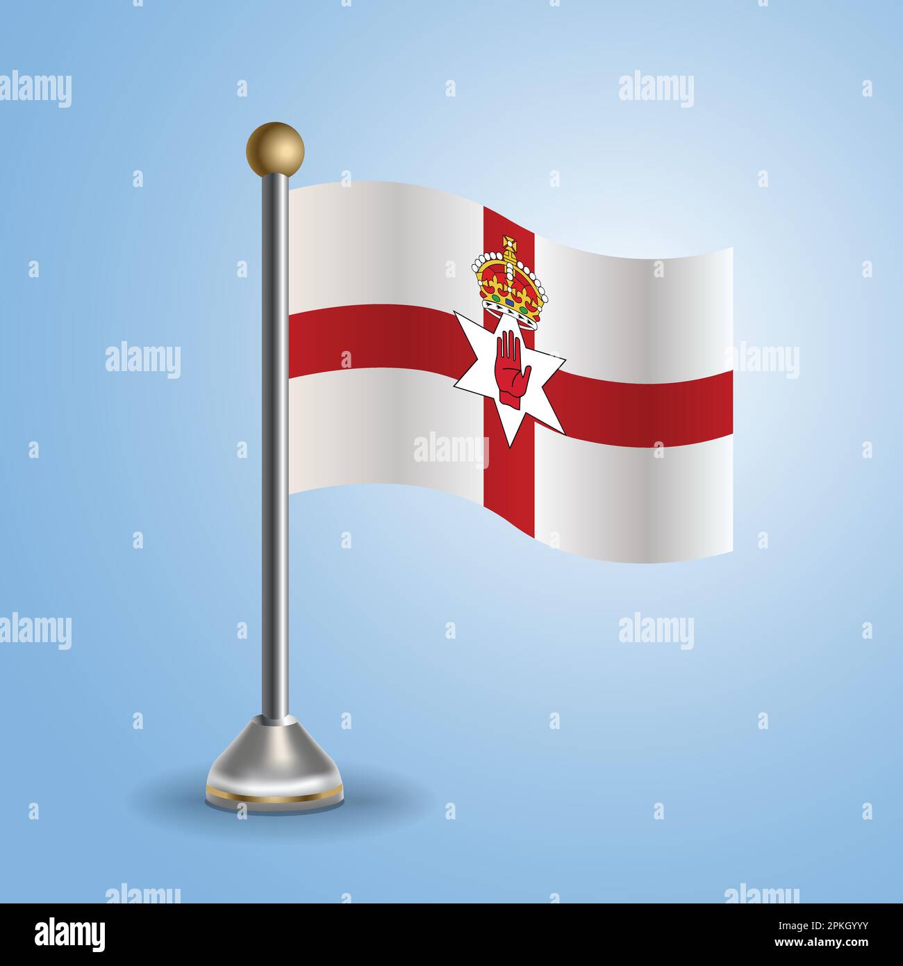 State table flag of Northern Ireland. National symbol, vector illustration Stock Vector