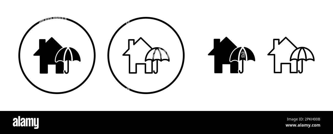 Home insurance icon vector. home shield protect logo Stock Vector Image ...