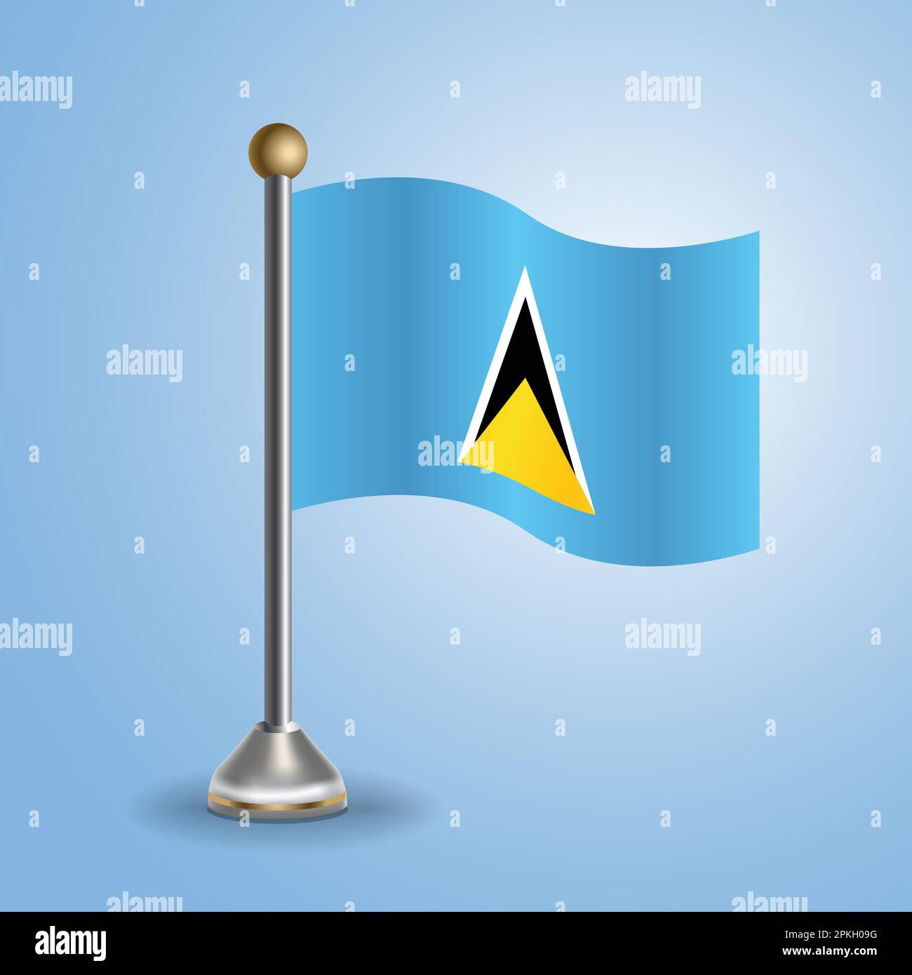 State table flag of ST. Lucia. National symbol, vector illustration Stock Vector