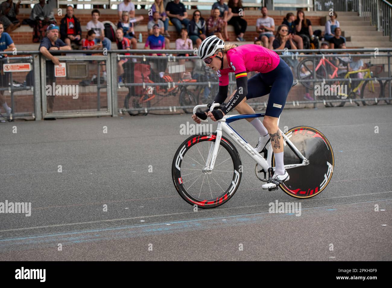 Herne Hill Cyclist London Stock Photo