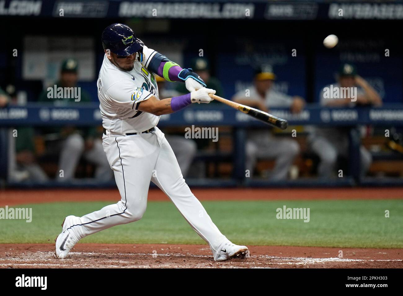 Tampa Bay Rays' Isaac Paredes connects on a grand slam off Oakland