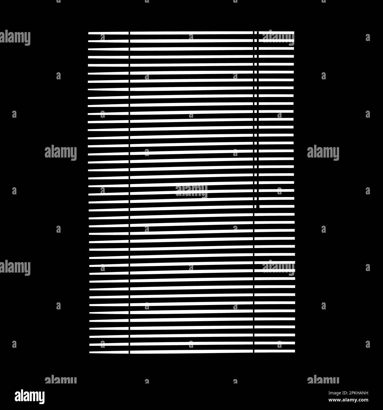 Silhouette of one section blinds on black. Gobo mask for light source