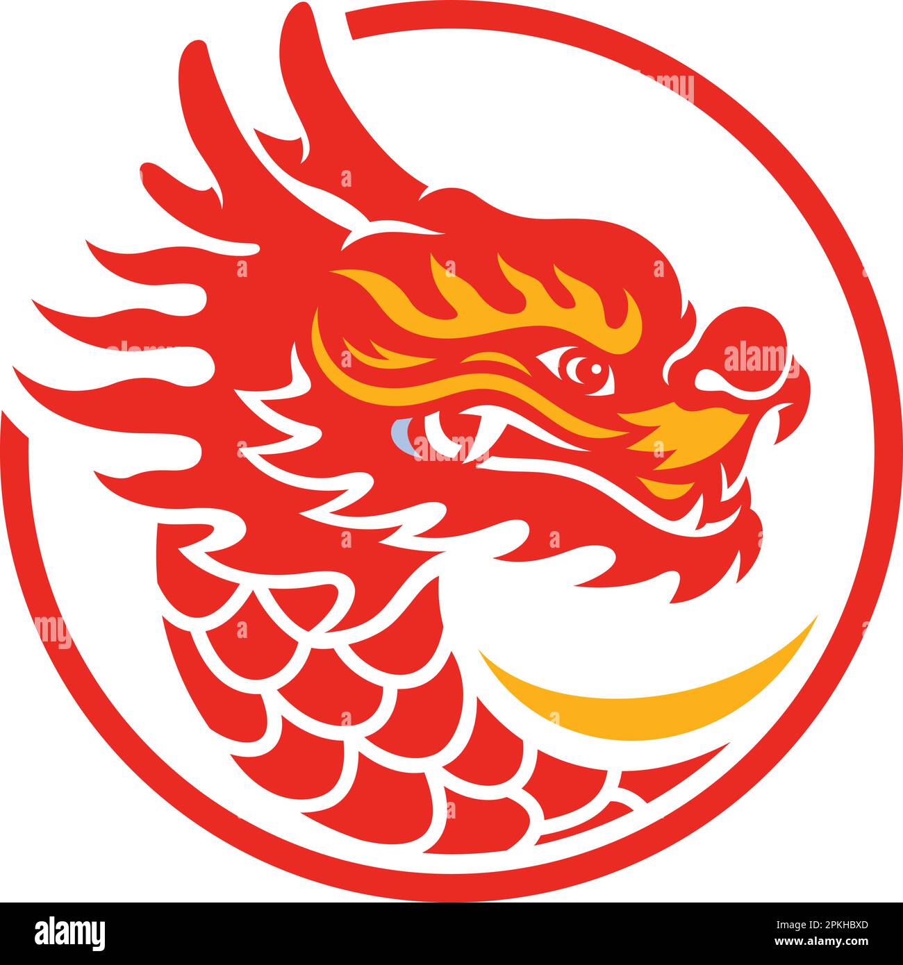 Dragon Boat Festival Logo Design Stock Vector