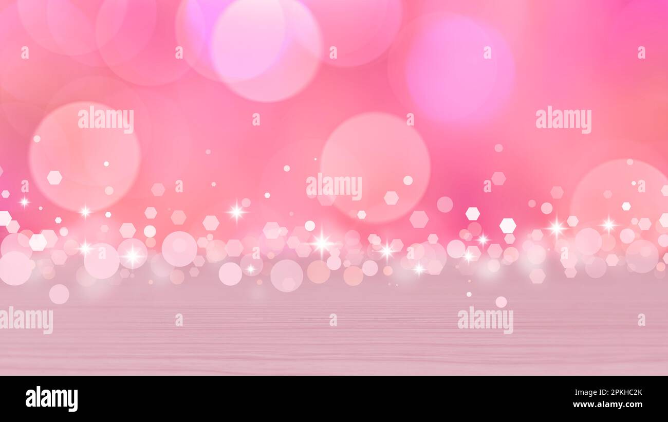 Pink bokeh abstract light background with space for your text Stock ...