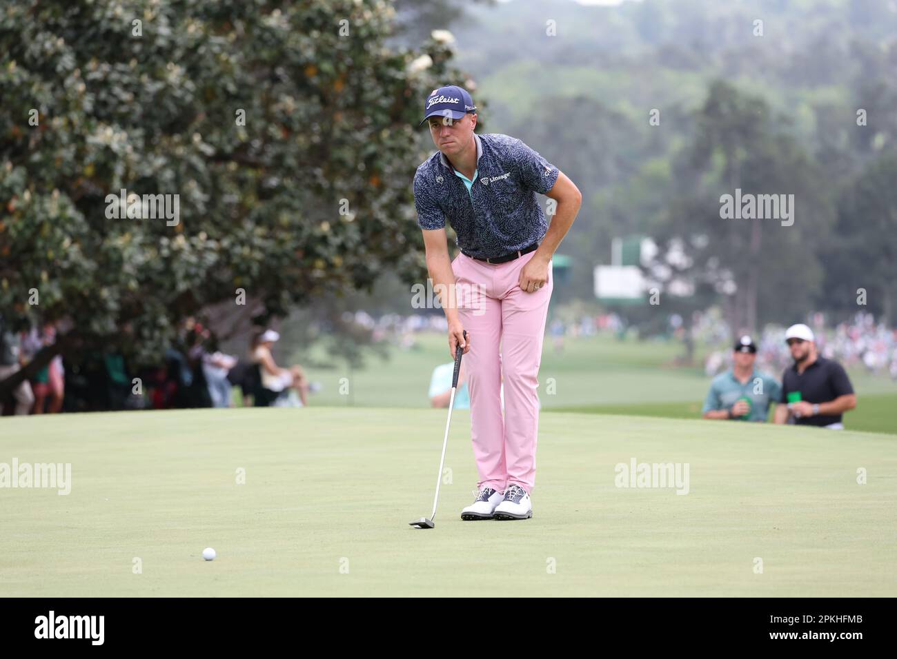 Unites States' Justin Thomas on the 1st hole during the day 2 of the