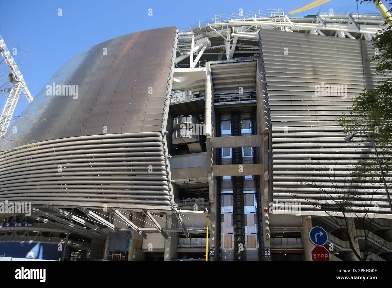 Santiago Bernabeu Stadium under construction April 8, 2023 Credit ...