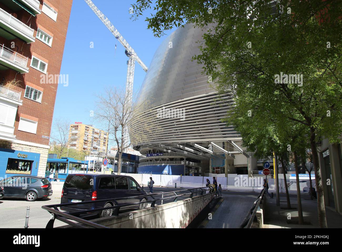 Santiago Bernabeu Stadium under construction April 8, 2023 Credit