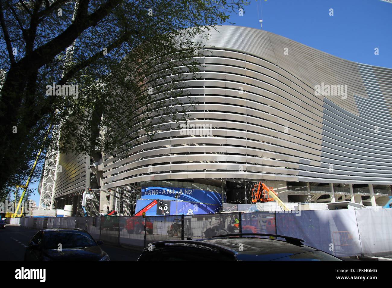 Santiago Bernabeu Stadium under construction April 8, 2023 Credit