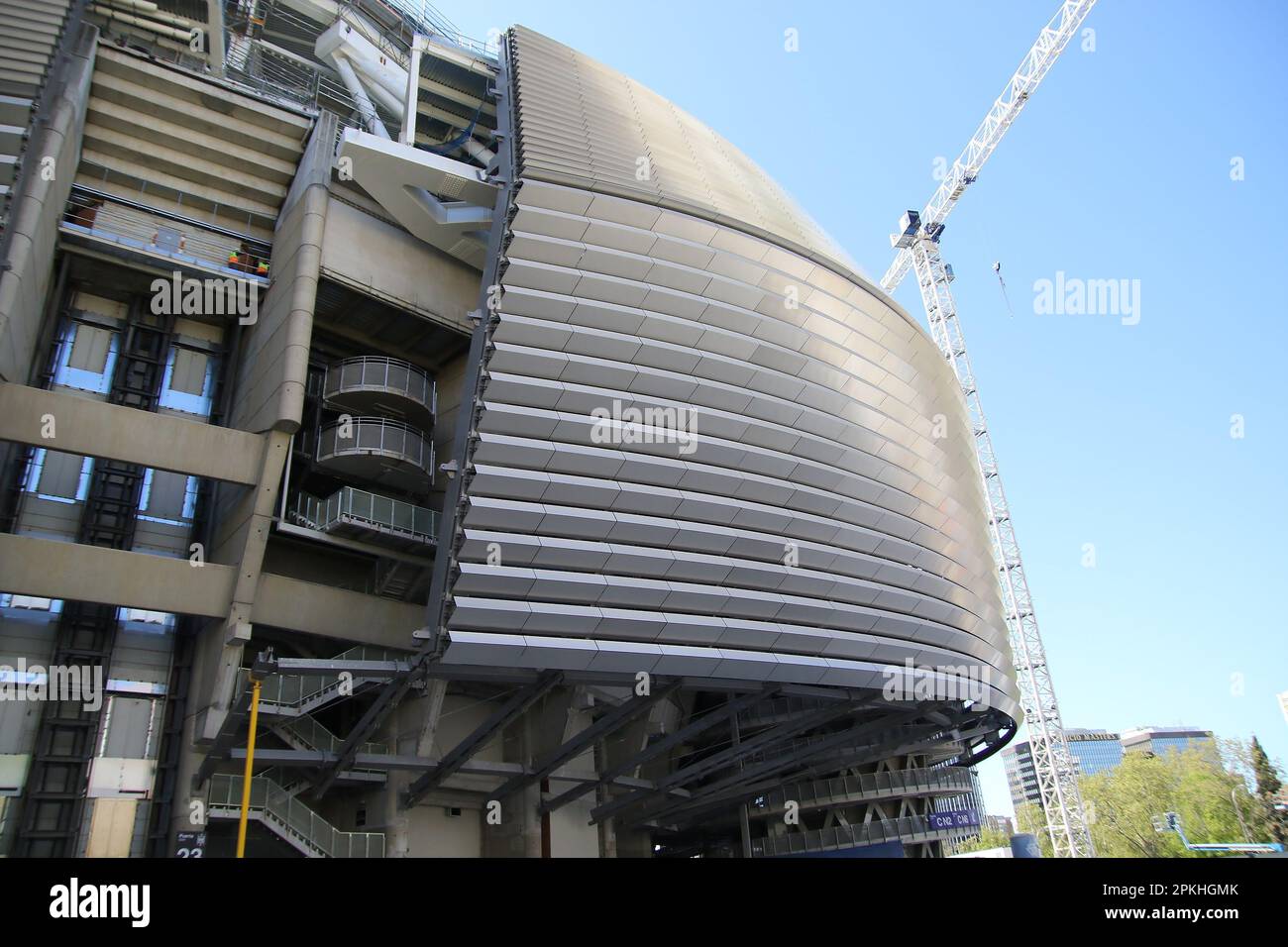 Santiago Bernabeu Stadium under construction April 8, 2023 Credit