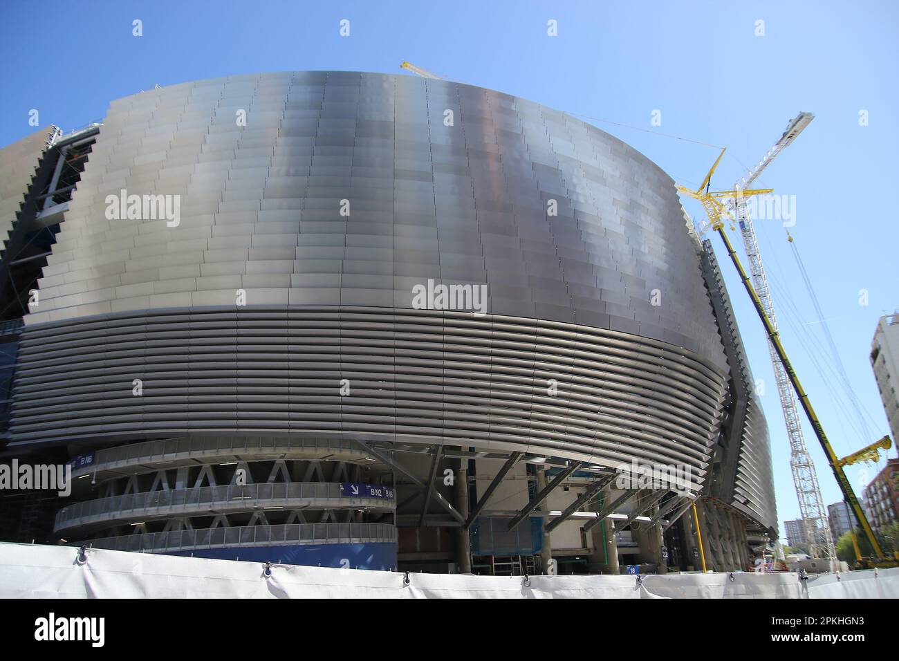 Santiago Bernabeu Stadium under construction April 8, 2023 Credit