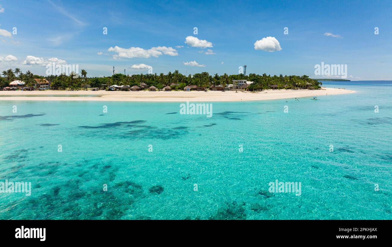 Beautiful sea landscape beach with turquoise water. Bantayan island ...