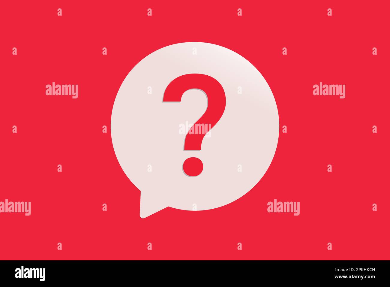 Red question mark icon chat message bubble symbol vector Stock Vector