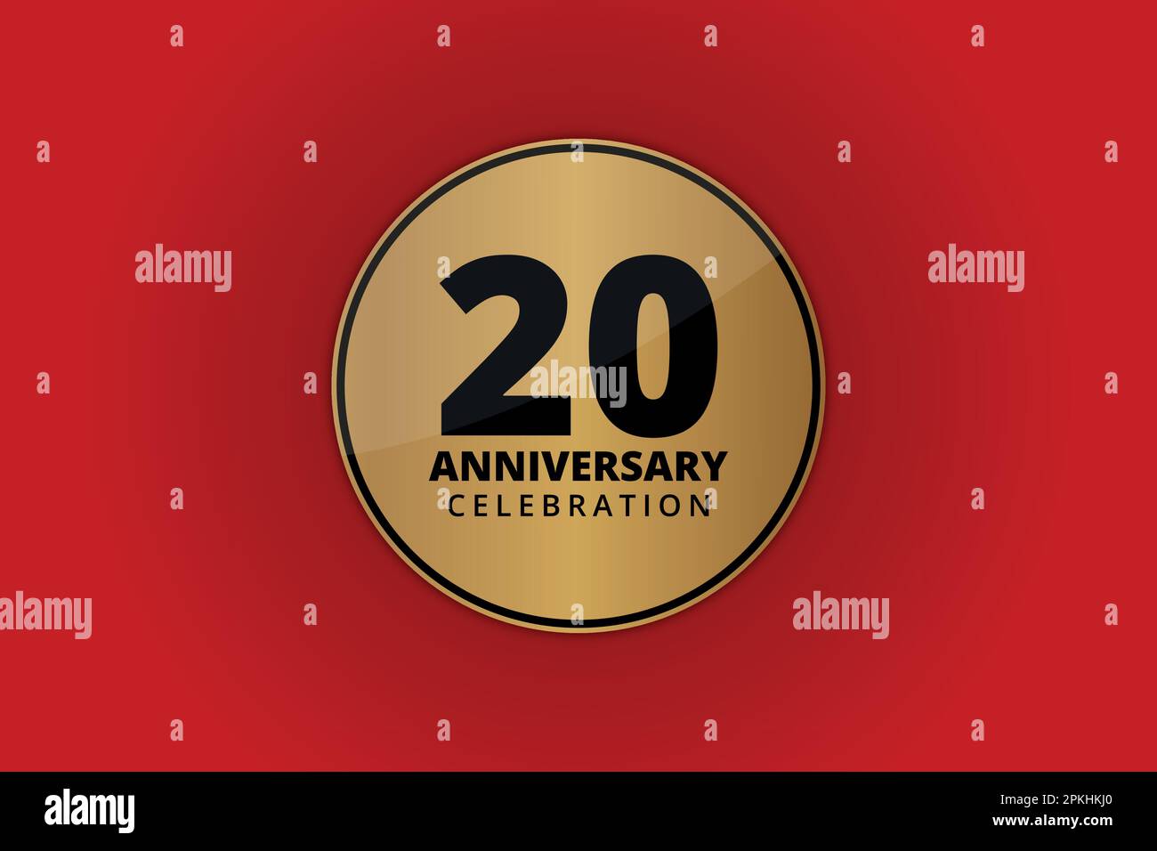 20 years anniversary celebration background design vector illustration