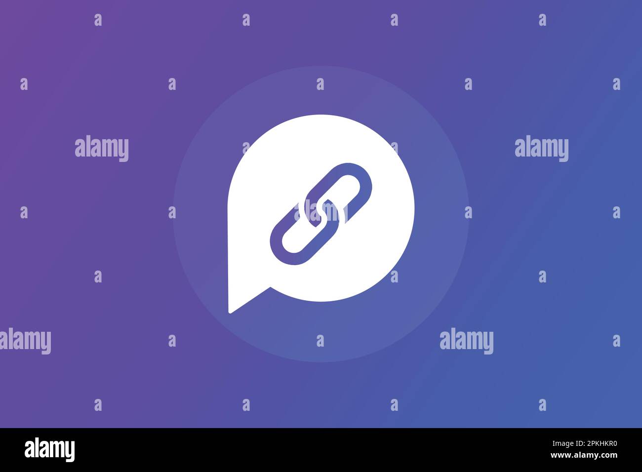 Link icon with speech bubble vector design Stock Vector