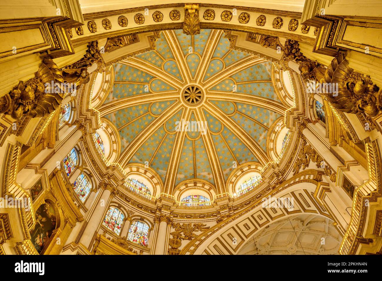 Interior of Granada Cathedral, Andalusia, Spain. High quality photo Stock Photo