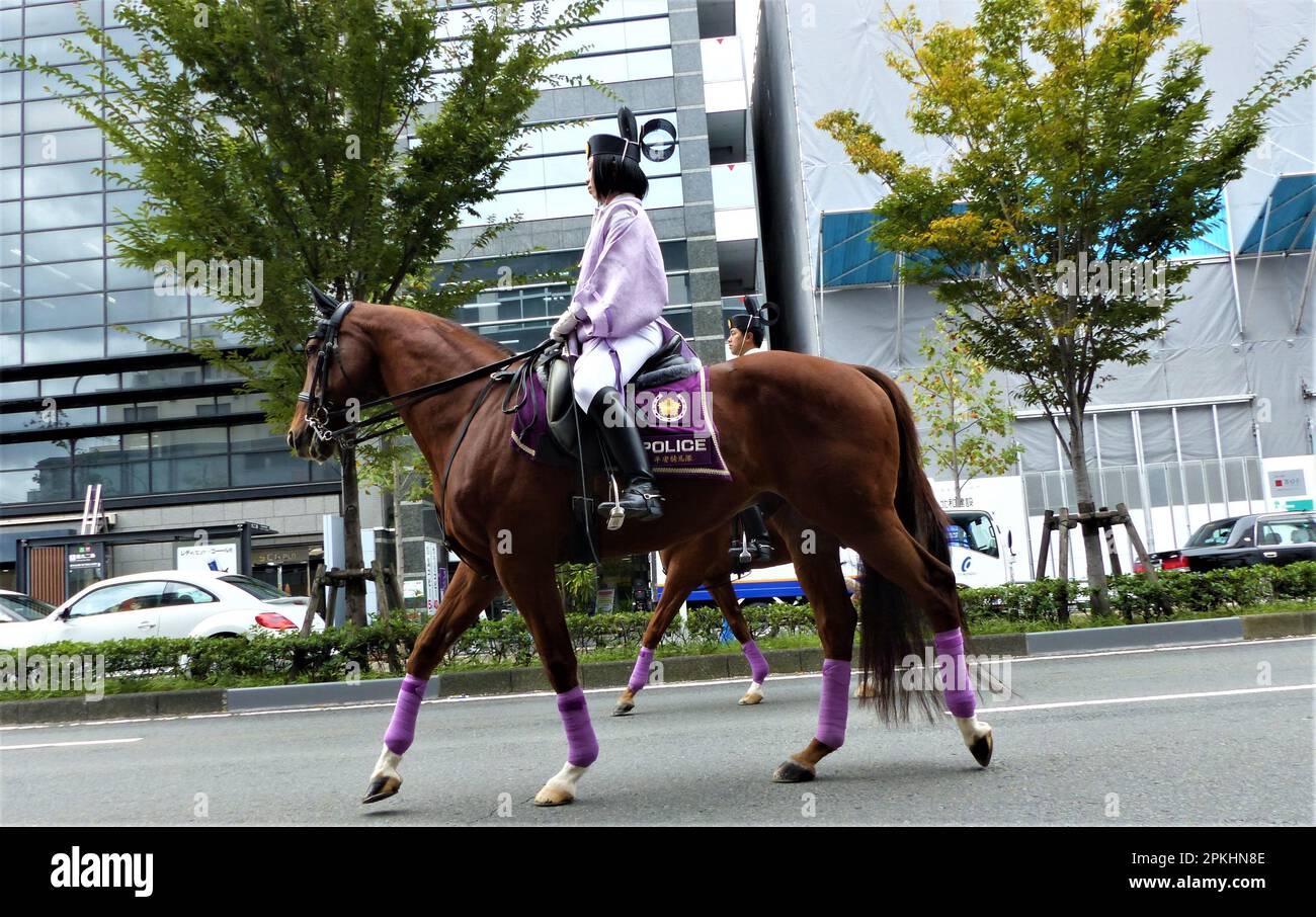 horses at kyoto Japan festival Stock Photo Alamy