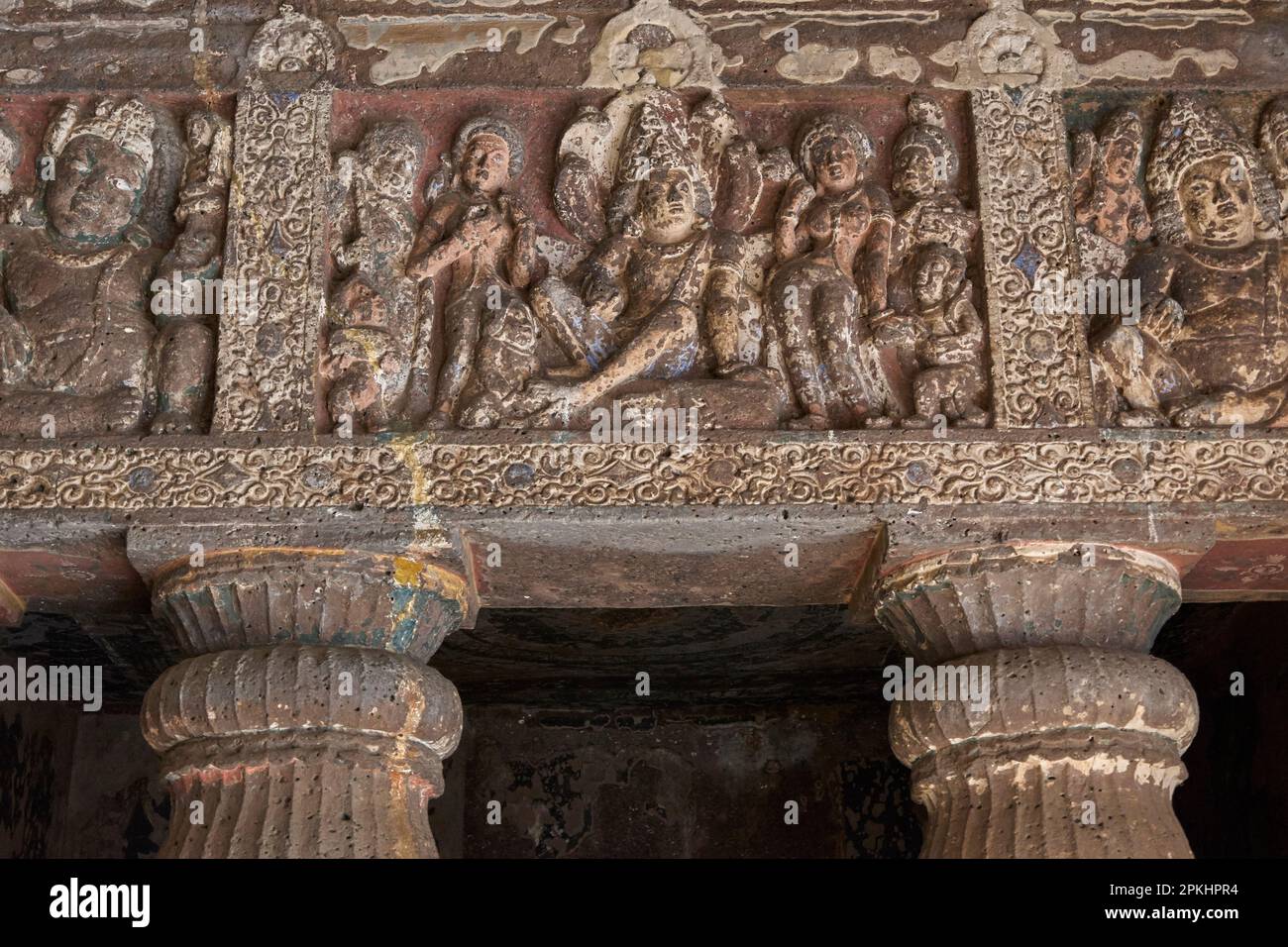 The Ajanta Caves world Heritage site India. Stock Photo