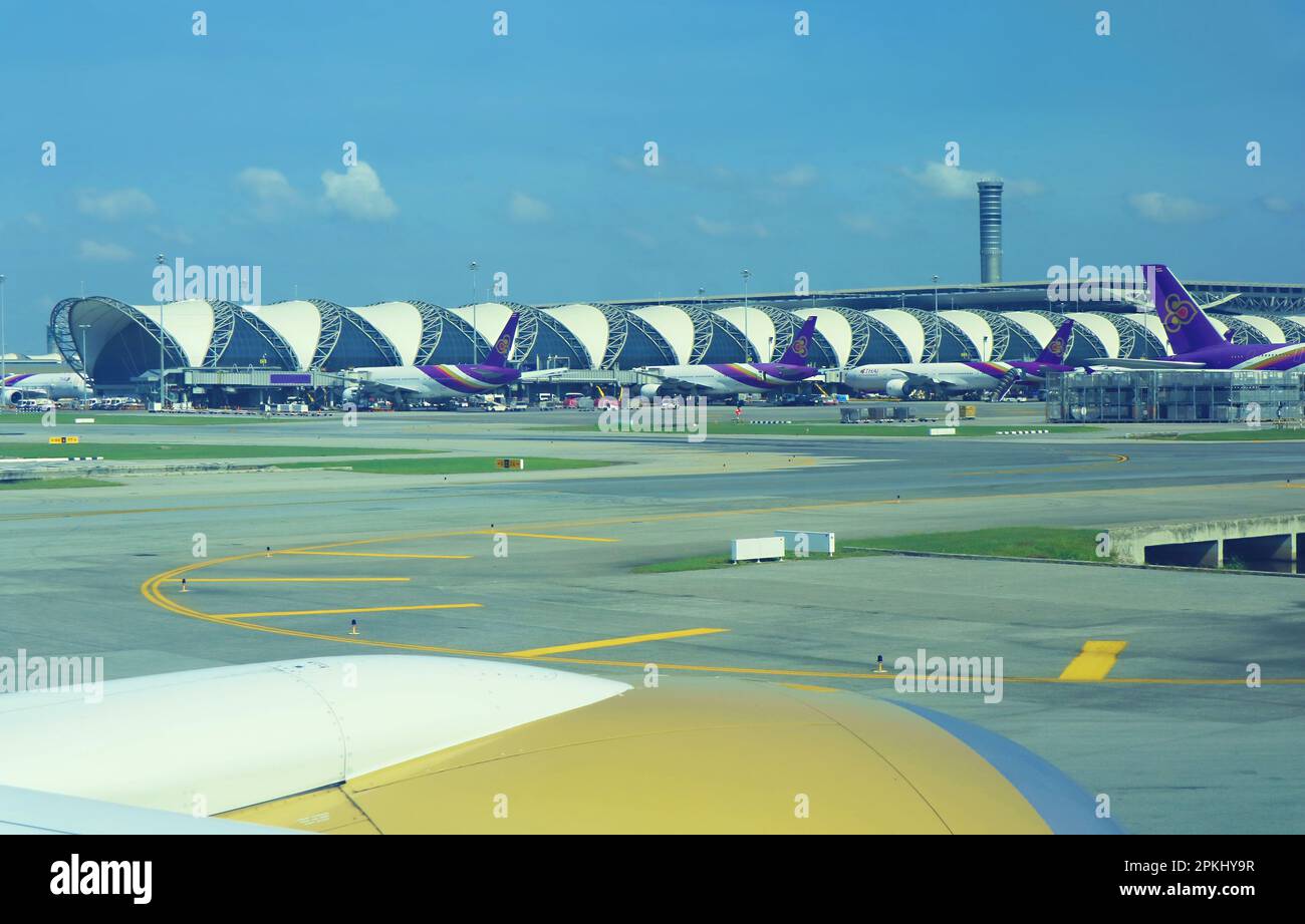 Suvarnabhumi Airport or Bangkok International Airport as seen from the ...