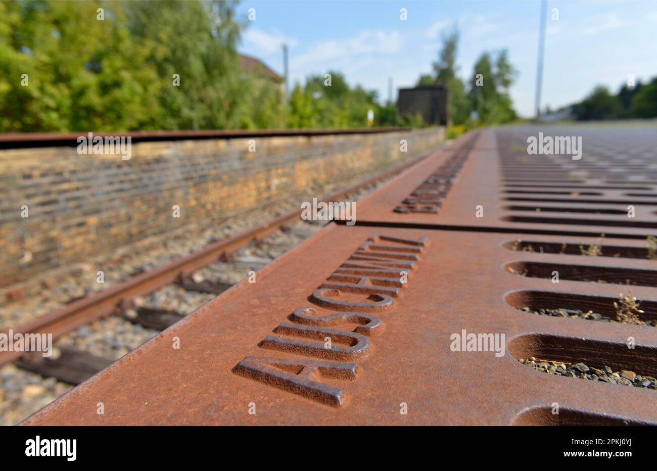 Memorial, Platform 17, Railway Station, Grunewald, Berlin, Germany Stock Photo