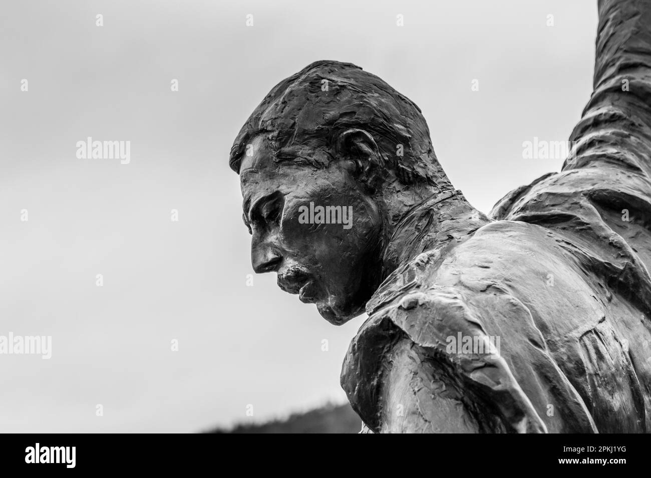 Statue of Freddie Mercury in Montreux Stock Photo