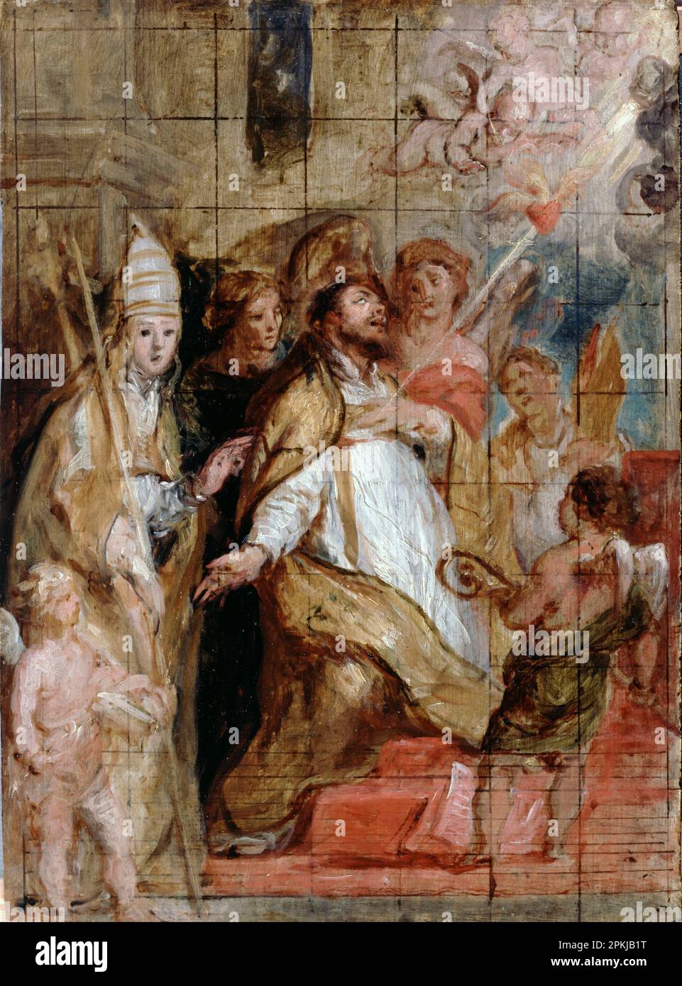 St Augustine in Ecstasy circa 1638 by Gaspar de Crayer Stock Photo
