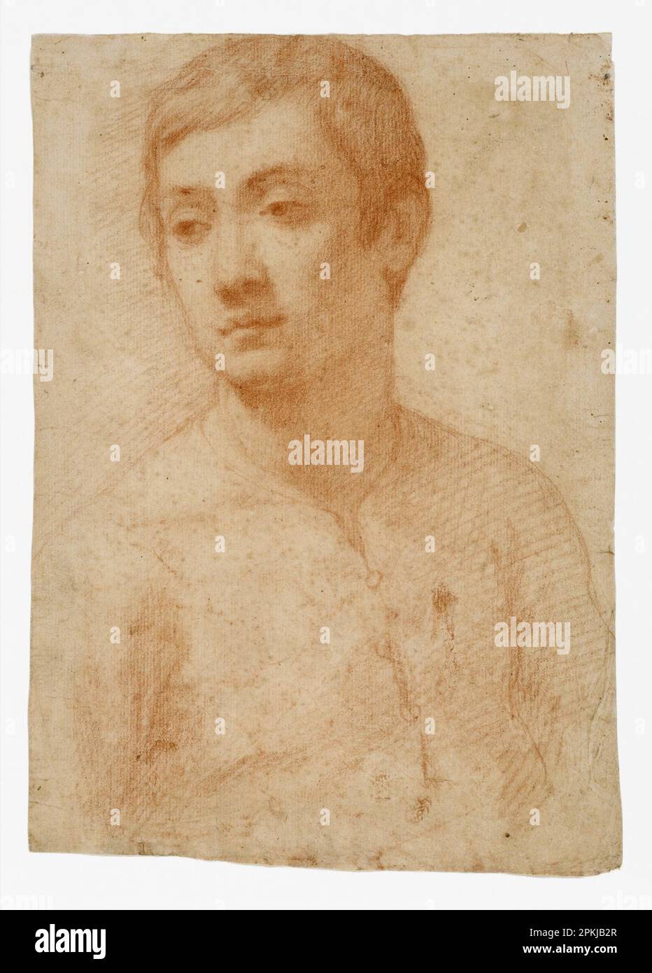 The Head of a Youth circa 1600 - 1625 by Domenico Cresti Stock Photo
