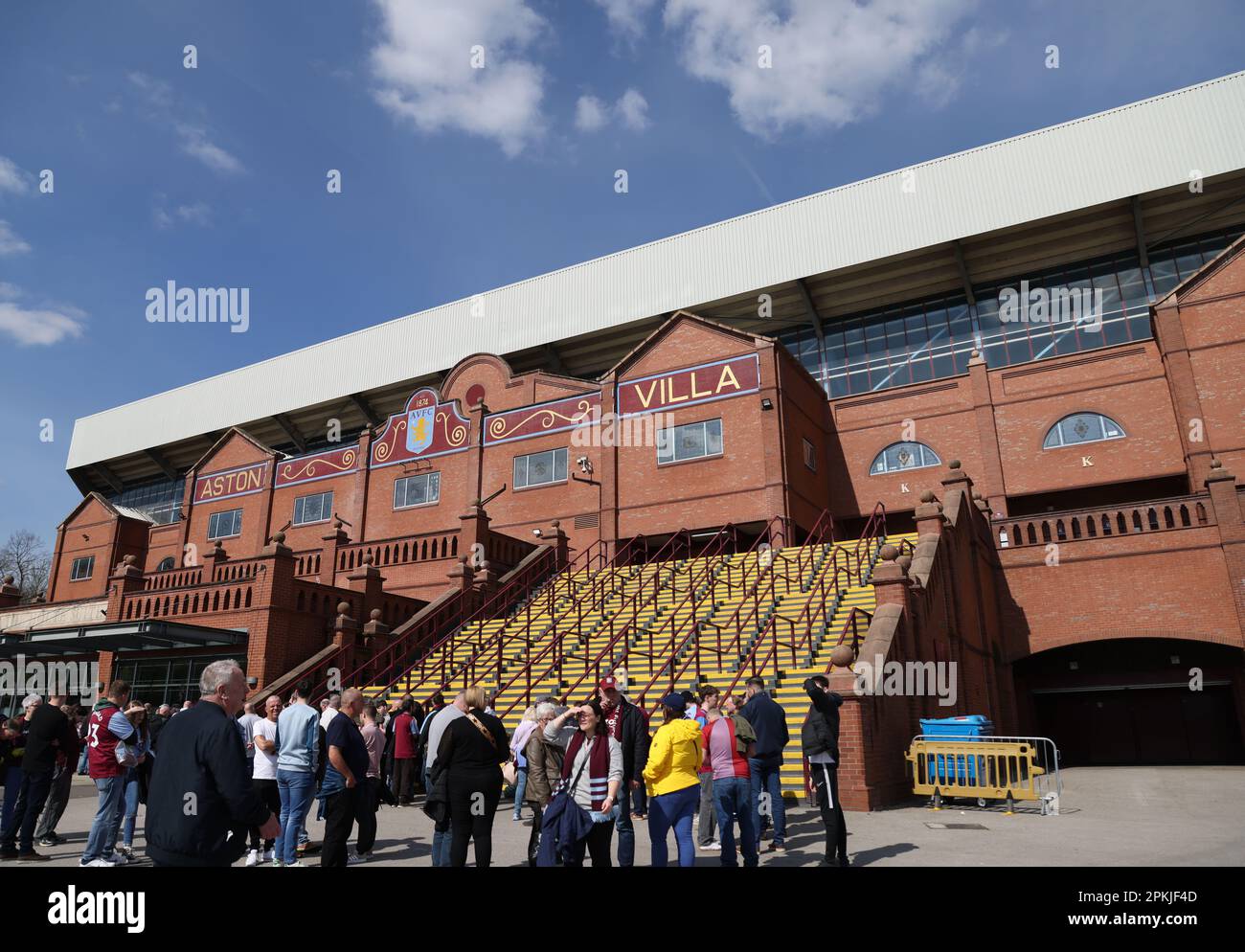Birmingham, UK. 08th Apr, 2023. The Holte End steps at Villa Park, Birmingham, UK on 8th April, 2023. Credit: Paul Marriott/Alamy Live News Stock Photo