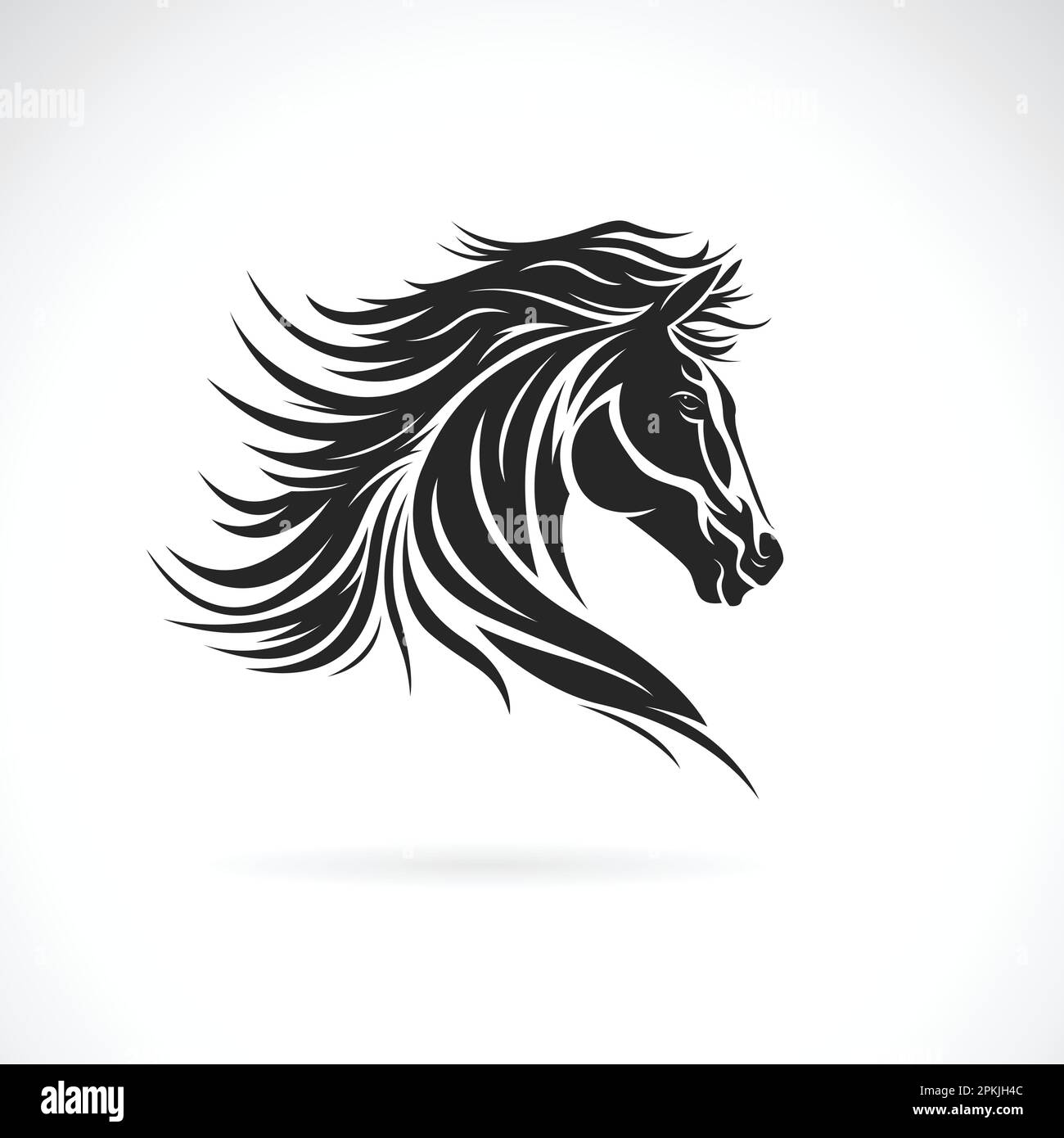 Vector of a horse head design on white background. Easy editable